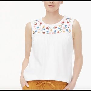 J. Crew embroidered tank top - 100% cotton size S